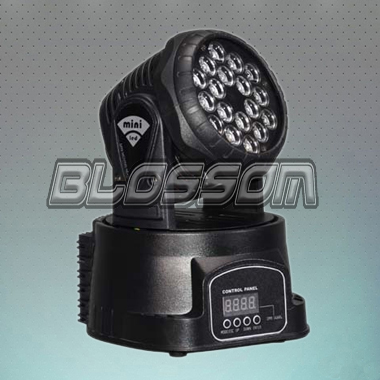 18*3W RGB LED Mini Moving Head Wash Light (BS-1038)